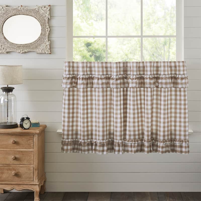 Annie Buffalo Portabella Check Ruffled Tier Set - Brown