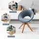 preview thumbnail 39 of 42, Costway Mid Century Modern Swivel Accent Chair Fabric Armchair Velvet - 27'' x 22'' x 32.5''