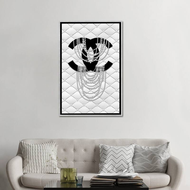 iCanvas "Quilt Pearls" by Martina Pavlova Framed