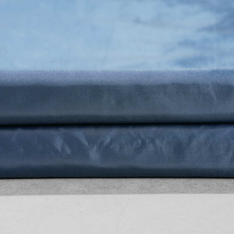 Exclusive Fabric Faux Silk Taffeta Solid Blackout Curtain (1 Panel)