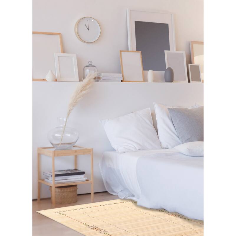 ECARPETGALLERY Hand Loomed Kashkuli Gabbeh Beige Wool Rug - 3'0 x 4'10