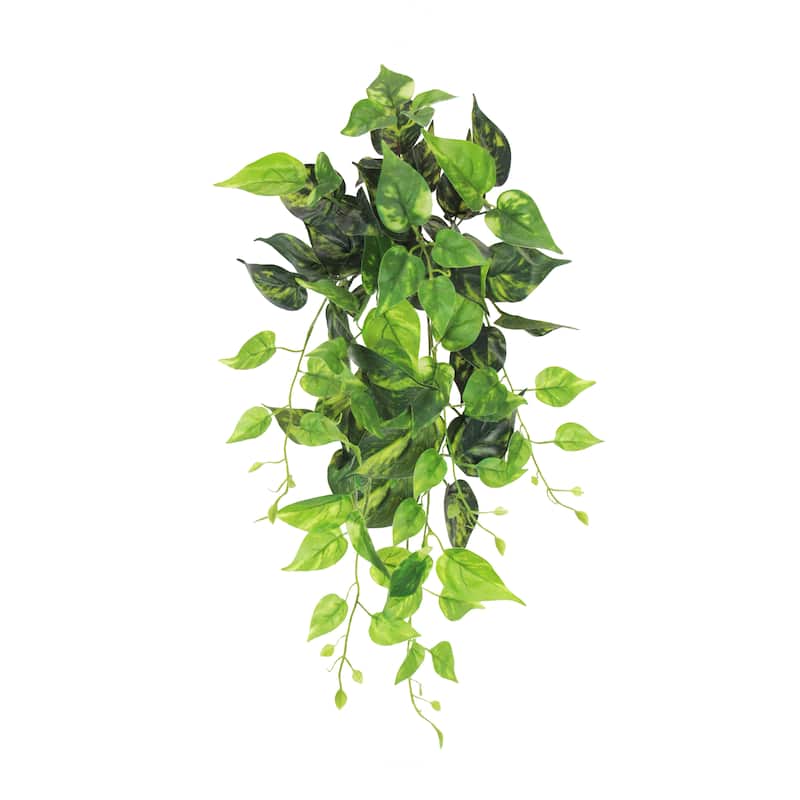 Artificial Pothos Ivy Leaf Vine Hanging Plant Greenery Foliage Bush 24in - 24" L x 12" W x 6" DP