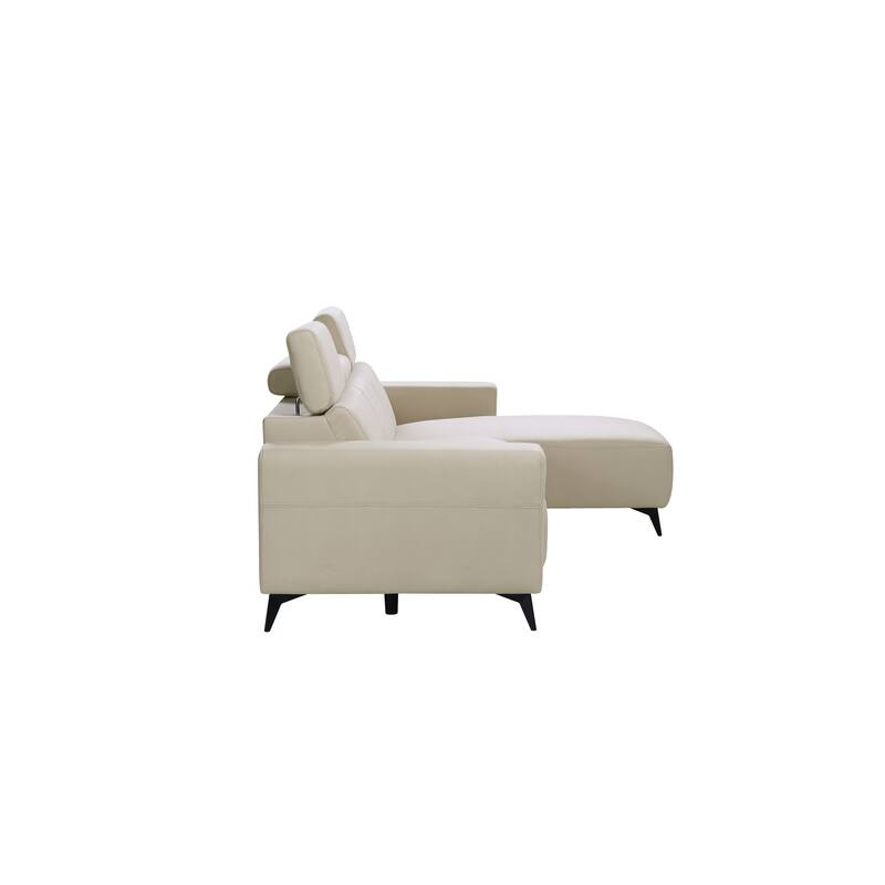 Pasargad Home Modern Bari Sectional Sofa with Push Back Functional