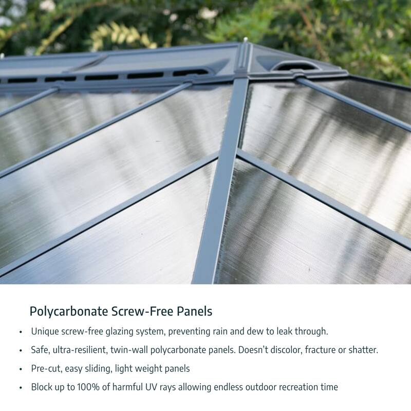 Palermo 12 ft. x 12 ft. Gray/Bronze Outdoor Gazebo