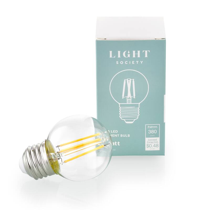 Light Society Koby G16.5 Clear LED Filament Light Bulb (Set of 6)