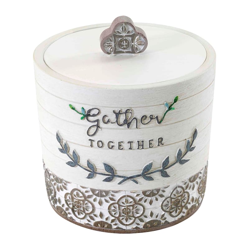 Avanti Linens Modern Farmhouse Jar - White
