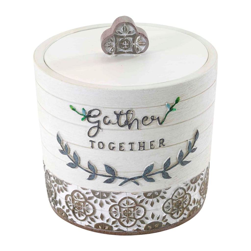 Avanti Linens Modern Farmhouse Jar - White