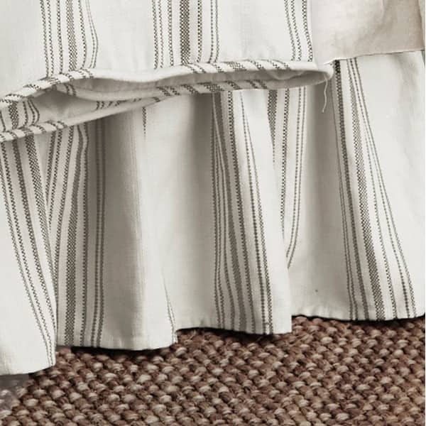 slide 2 of 3, HiEnd Accents Prescott Stripe Ruffled Bed Skirt King - Taupe