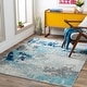 preview thumbnail 1 of 14, Chichi Modern Abstract Area Rug 6' 7" x 9' - Dark Blue