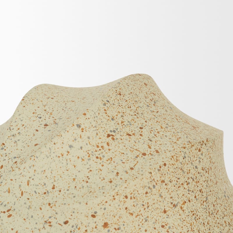 Imani Large / Small Sculptural Textured Beige Metal Decorative Orb Object