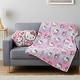 preview thumbnail 9 of 10, Sanrio Hello Kitty Silk Touch Throw Blanket and Cloud Pal Set