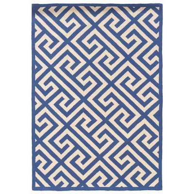 Indoor Area Rug - Modern Geometric Design - Wool Blend - Home Decor - Living Room Rug - 84 x 60