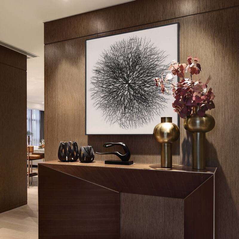 HUJI Roots On Linen Wall Art Decorative Accent