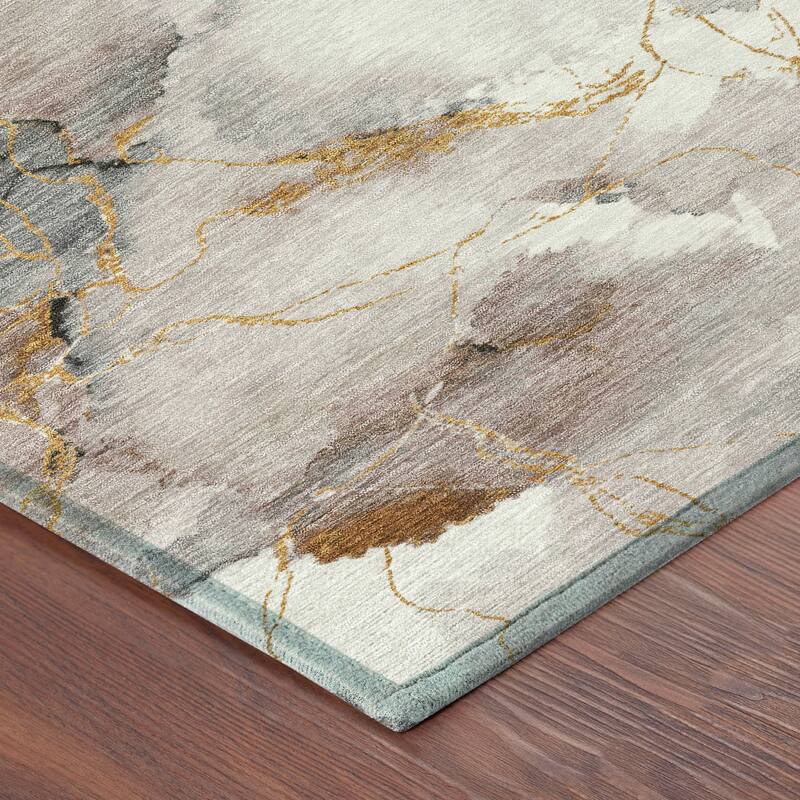 Machine Washable Indoor/ Outdoor Modern Brighton Chantille Rug