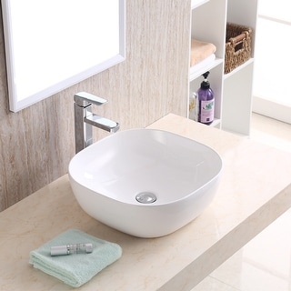 Karran Valera 17" Vitreous China Vessel Bathroom Sink in White