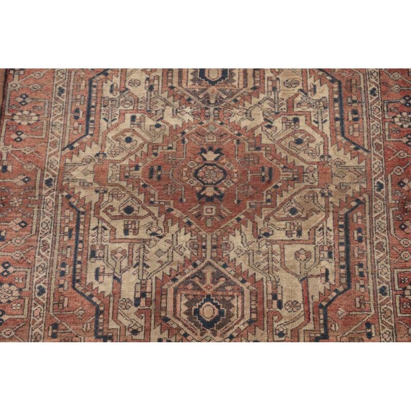 Geometric Bakhtiari Persian Antique Area Rug Wool Carpet - 4'1"x 6'6"