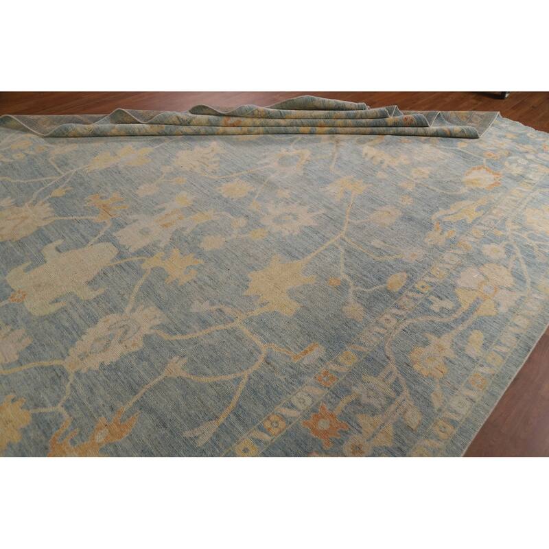 Floral / Medallion Oushak Turkish Rug Handmade Wool Carpet - 8'10"x 12'0"