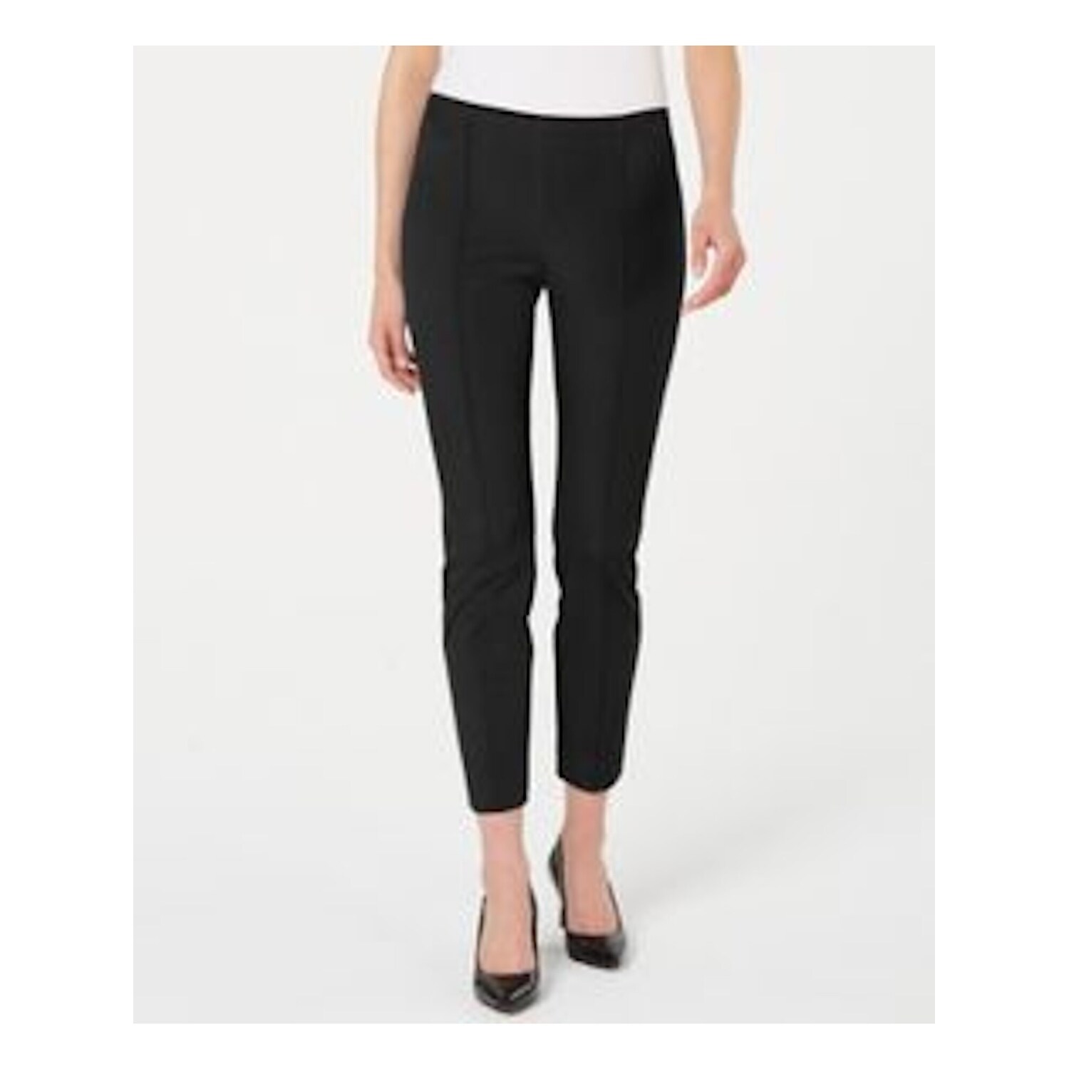 high waisted black skinny work pants