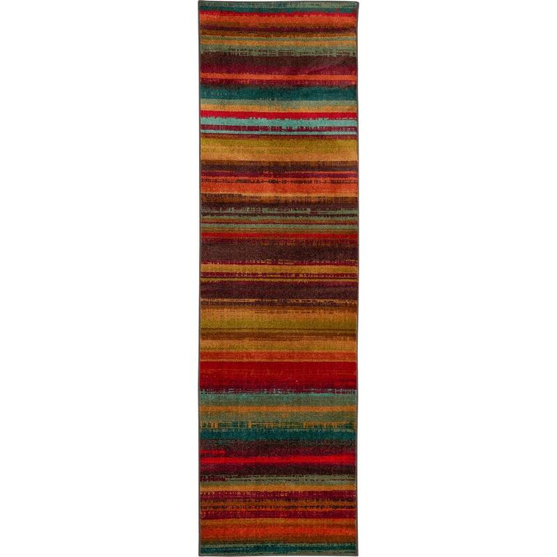 Mohawk Home New Wave Multicolor Boho Stripe Area Rug - 2' x 5' - Multi - Runner