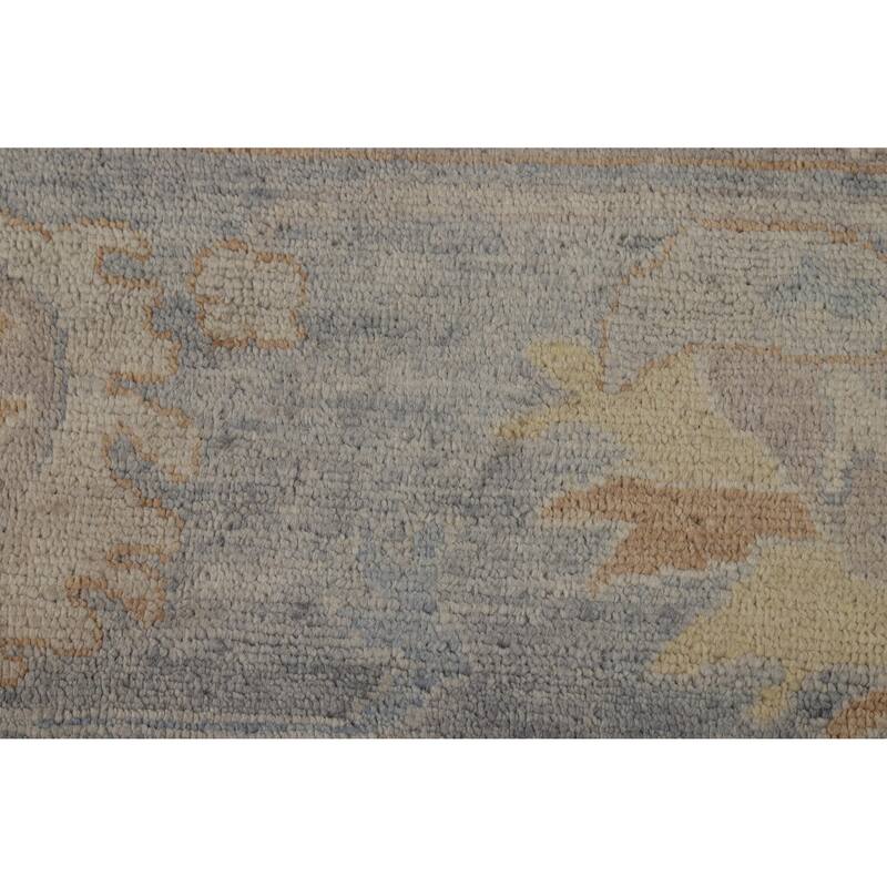 Hand Knotted Oriental 100% Wool Carpet Transitional All-Over Greys & Charcoal Oushak Area Rug - 11' 7'' X 8' 5''