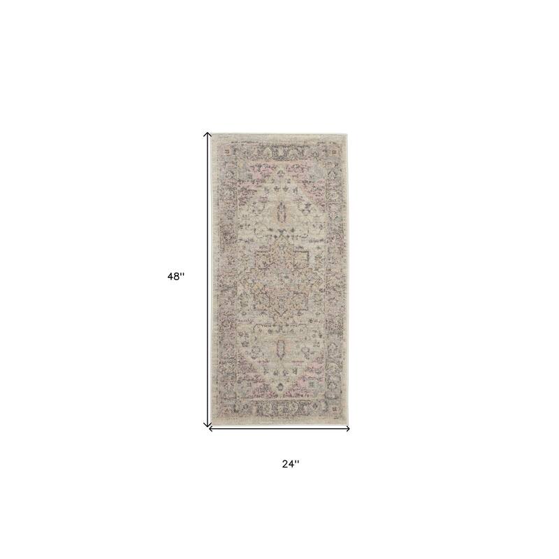 HomeRootsFloral Medallion Transitional Rectangle Area Rug - 48' X '24' X '0.5
