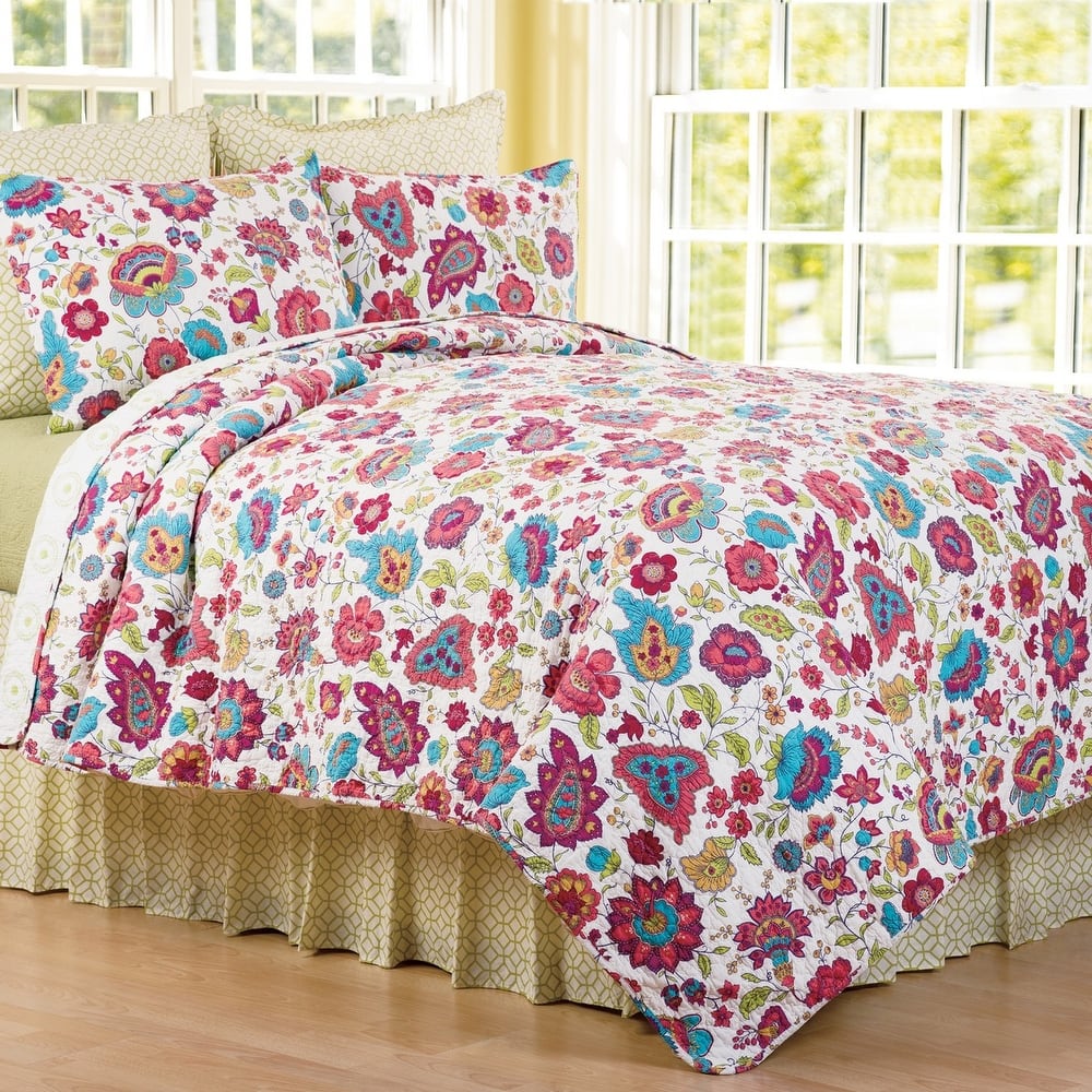 Teagan Cotton Quilt Set - Reversible and Machine Washable