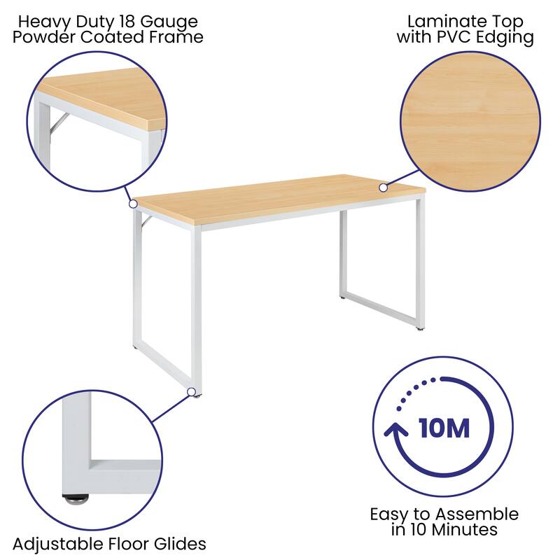 Commercial Grade Industrial Style Office Desk - 47" Length
