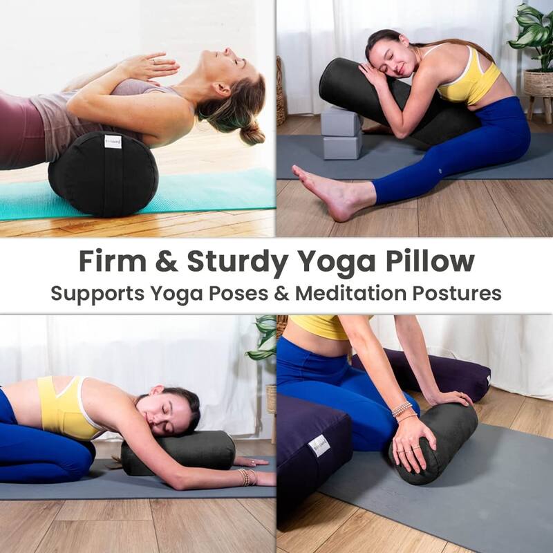 Sol Living Cylindrical Cotton Yoga Bolster