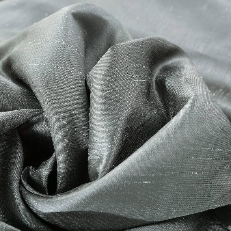 Exclusive Fabrics Blackout Textured Faux Dupioni Silk Curtains (1 Panel) - Luxurious Elegance and Superior Light Control