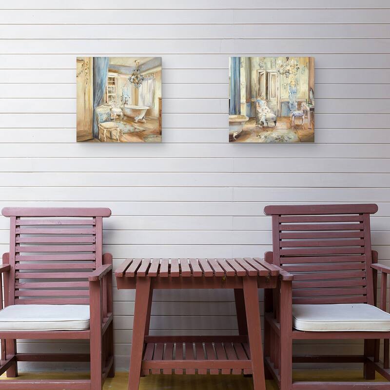 Boudoir Bath by Marilyn Hageman S/2 by Marilyn Hageman Canvas Art Prints