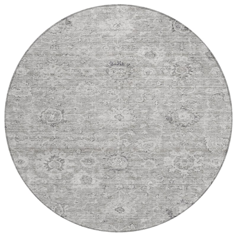 Machine Washable Indoor/ Outdoor Vintage Traditional Chantille Rug