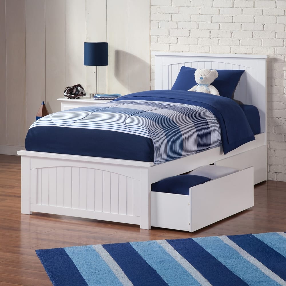 AFI Nantucket Platform Bed with Matching Footboard & Storage Drawers