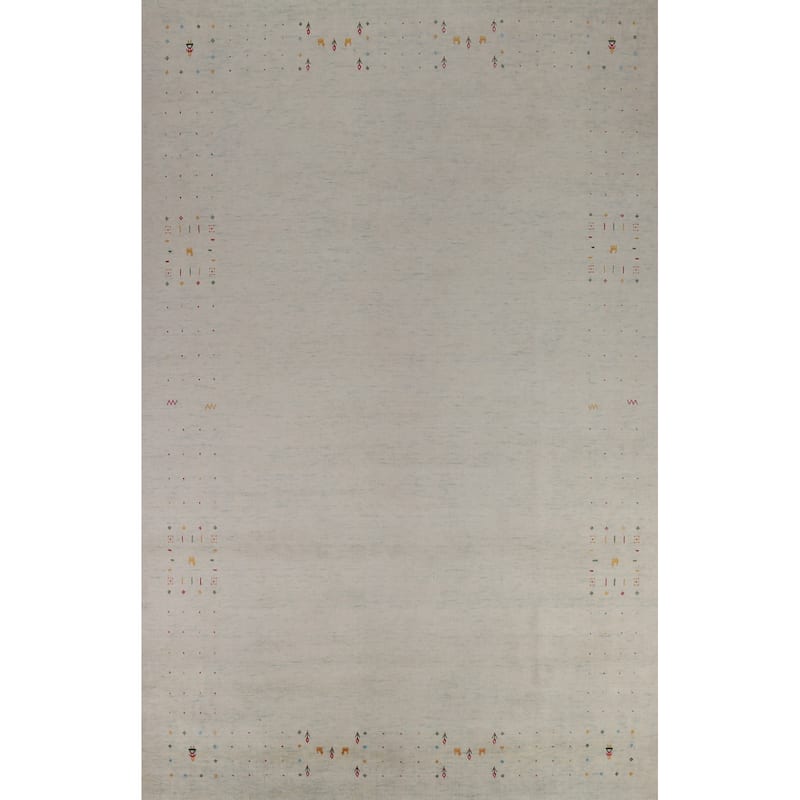Tribal Gabbeh Indian Area Rug Handmade Wool Carpet - 7'5" x 11'7"