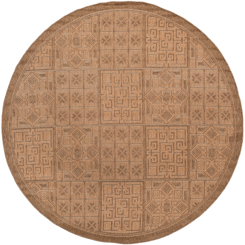 SAFAVIEH Courtyard Jacklyn Geometric Block Indoor/ Outdoor Area Rug