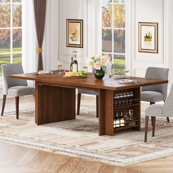63 Farmhouse Dining Table for 6 Rectangular Wood Kitchen Table with Storage On Sale Bed Bath Beyond 39956971