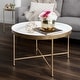 preview thumbnail 2 of 11, Kate and Laurel Celia Round Metal Coffee Table - 28.25x28.25x19