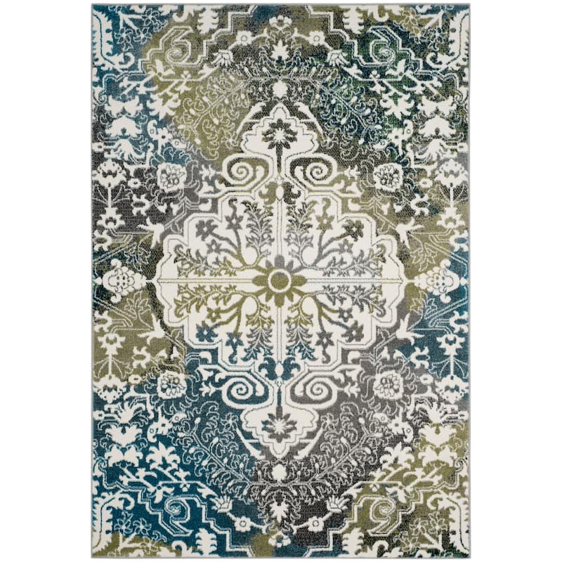 SAFAVIEH Watercolor Alani Modern Abstract Medallion Rug
