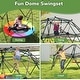 preview thumbnail 5 of 8, 10 ft Climbing Dome Swing Set with Saucer Swing, Jungle Gym for Kids Outdoor Playset for Ages 3-12 - 10ftx10ft