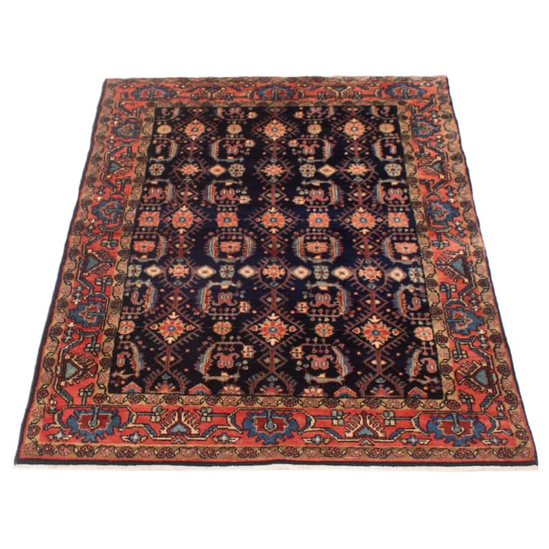 ECARPETGALLERY Hand-knotted Andelz Navy Wool Rug - 4'1 x 6'5