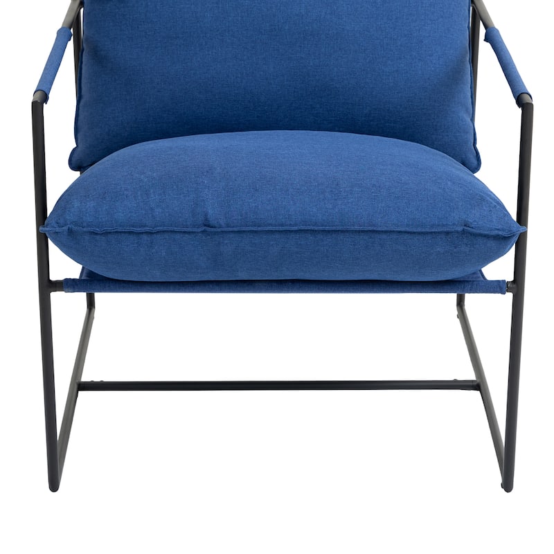Metal Framed Armchair Sling Accent Chair Set of 2