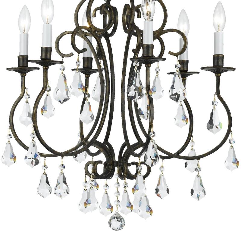 Ashton EX 6 Light English Bronze Chandelier - 21.5'' W x 27'' H
