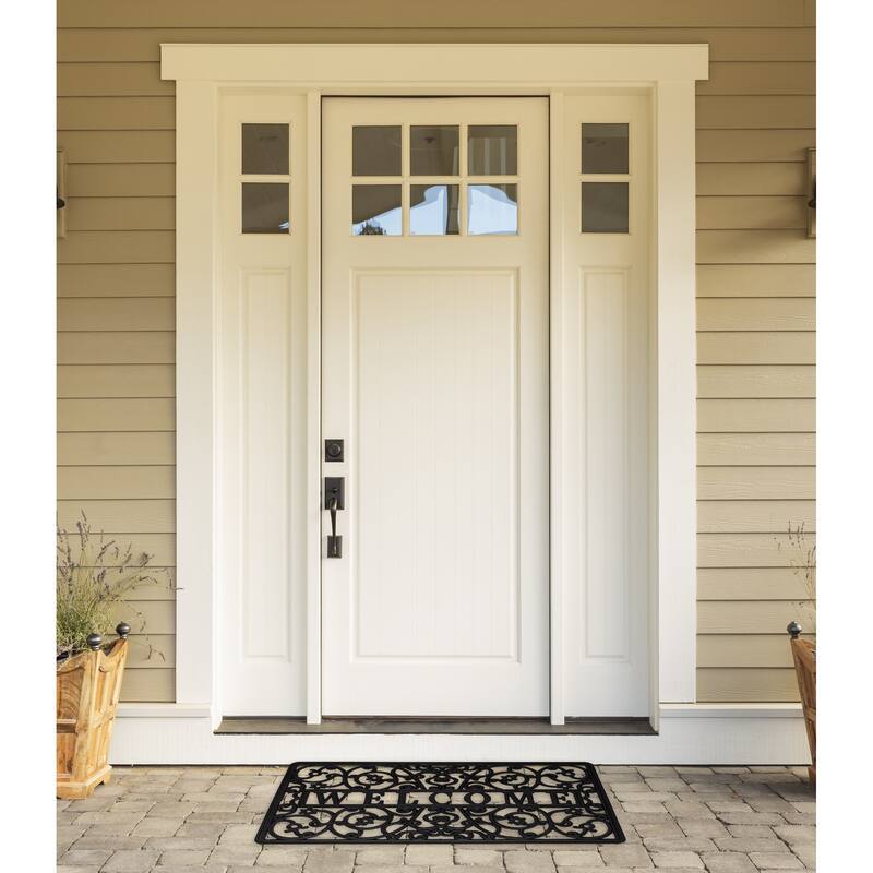 DII Scroll Pin Rubber Doormat