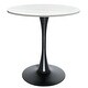 preview thumbnail 7 of 31, Bristol 27" Round Dining Table for 4 with Solid Wood Tabletop in Sleek Black Pedestal Base for Kitchen & Dining Room - 27.56"