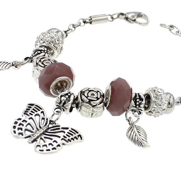 Handmade Earth Wind Butterfly Charm Bracelet. Opens flyout.