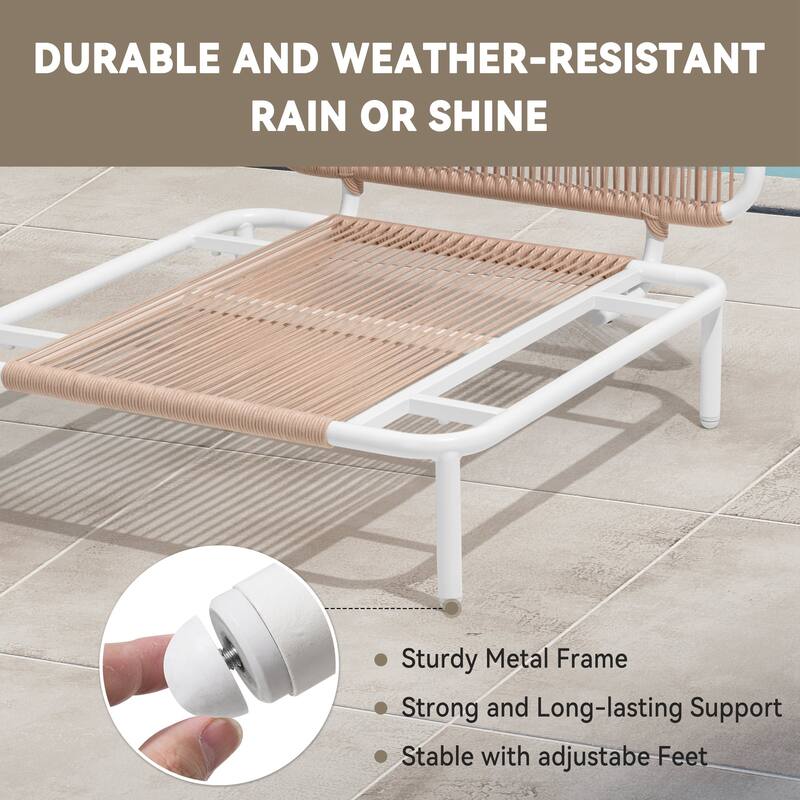 Outdoor Patio Sectional Sofa Conversation Set Cushioned Free Combination Customizable Set
