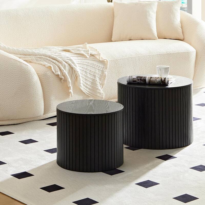Nested Table Set 2 Pieces End Table Coffee Table Bedside Table