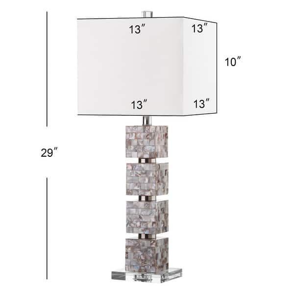 SAFAVIEH Lighting 31-inch Rafferty Cream Table Lamp (Set of 2) - 13"x13"x29"