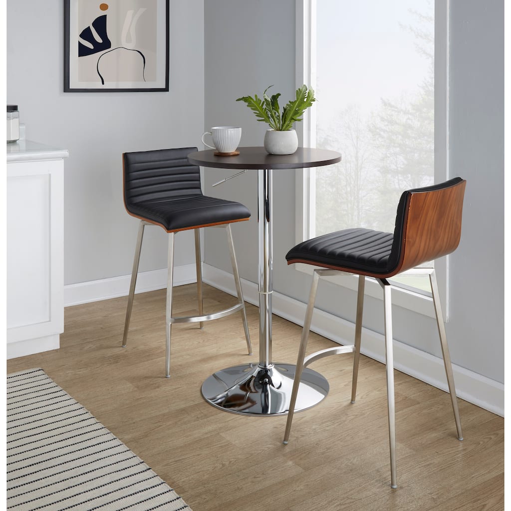 Porch & Den Oakberry-Mason Swivel 3-Piece Counter Height Dining Set
