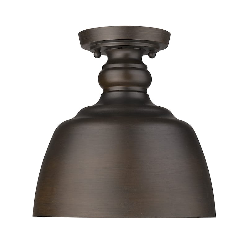 Wry Lighting Holmes 1-light Flush Mount in Rubbed Bronze