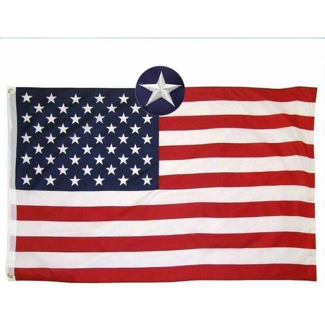 American Flag 4x6 ft Outdoor Heavy Duty Embroidered Stars USA Flag